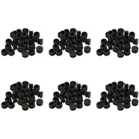 ISTOVO Round Table Chair Leg Tube Pipe Insert End Cap 19mm Dia 180Pcs Black