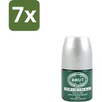 BRUT 7 x – Deodorant Roll-On – Original – Glas – 50 ml - Deodorant Roll-on Mannen - Zweetgeur Bestrijding - Original Geur - Klassieke Deodorant - Fris Gevoel