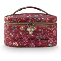 Pip studio Cleo Beauty Case Flora Bangelore Dark Pink26x16x16cm