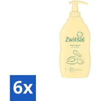 Zwitsal 6 x Shampoo 400 ml - Babyshampoo - Babyshampoo - Baby Haar Verzorging - Gevoelige Huid - Anti-prik Shampoo