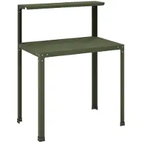 vidaXL Planttafel 60 x 50 x 104 cm Gepoedercoat staal Olijfgroen