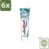 Aquafresh - Tandpasta - Verfrissende Reiniging - Menthol - 100 ml - Voordeelverpakking - 6 stuks - Verfrissende reiniging - Mondverfrissing