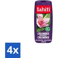 Tahiti 4 x – Douchegel – Orchidee - 315 ml - Douchegel Orchidee - Orchidee Geur - Douchegel Voor Huidverzorging - Bloemige Douchegel - Zachte Douchegel