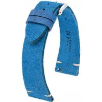 Hirsch Serro Horlogeband Sky Blue 20 mm - Kudu Antilope Leer