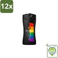 Axe – Bodywash – Unite Love Is Love – 250 ml - Voordeelverpakking - 12 stuks - Douchegel - Africa