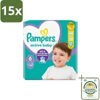 Pampers 15 x – Luiers – Active Baby Maat 3 (6-10 kg) – 90 Luiers - Grootverpakking - Luiers Voor Baby - Droge Luiers - Baby Droogheid - Droge Luiers Voor Baby - Droge Luiers 3 Maat