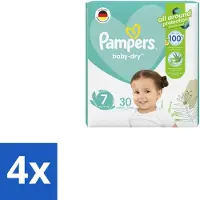 Pampers 4 x – Luiers – Active Baby Dry Maat 7 – 30 Luiers - Luiers Voor Baby - Droge Luiers - Comfortabele Luiers - Langdurige Droogheid - Huidbescherming