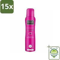 Vogue 15 x Women - Extravagant - Parfum Deodorant - 150 ml - Grootverpakking - Parfum Deodorant - Fruitige Geur - Bloemige Geur - 24 Uur Bescherming - Zweetbescherming