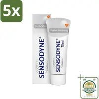Sensodyne 5 x - Tandpasta - Gentle Whitening - Voor Gevoelige Tanden - 75 ml - Grootverpakking - Gevoelige Tanden - Tandpasta - Witte Tanden - Tandglazuur - Verkleuringen