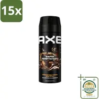 Axe 15 x Deodorant Bodyspray Dark Temptation 150 ml - Grootverpakking - Deodorant Bodyspray - Deodorant Bodyspray - Deodorant - Geurbeheersing - Frisheid