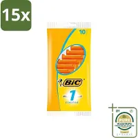 BIC 15 x - Scheermesjes - Sensitive - Enkel Mesje - Wegwerpmesjes - 10 Scheermesjes - Grootverpakking - Scheermesje - Wegwerpscheermesje - Gevoelige Huid - Enkel Mesje - Roestvrij Staal
