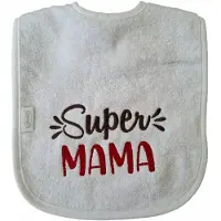 Funnies Witte slab met "Super Mama" - moederdag, zwanger, cadeautje, kraamcadeau, grappig, geschenk, baby, tekst