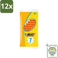 BIC - Scheermesjes - Sensitive - Enkel Mesje - Wegwerpmesjes - 10 Scheermesjes - Voordeelverpakking - 12 stuks - Gevoelige huid - Roestvrij staal