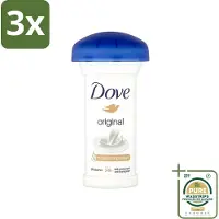 Dove 3 x - Deodorant - Roll-on - Original - Frisse geur en bescherming - 50 ml - Grootverpakking - Deodorant Stick - Anti-transpirant - Okselbescherming - Zweetgeur - Gevoelige Huid