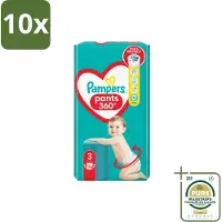 Pampers 10 x – Luierbroekjes – Pants Maat 3 – 56 Luiers - Grootverpakking - Luiers Voor Baby - Luierbroekjes - Luier Voor Baby - Luier Maat 3 - Luier Voor Actieve Baby