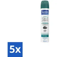 Sanex 5 x – Deodorant Spray – Aluinsteen – 200 ml - Deodorant Spray - Natuurlijke Deodorant - Aluinsteen - Frisse Geur - Huidvriendelijk