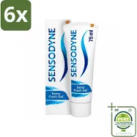 Sensodyne - Tandpasta - Extra Fresh Gel - Voor Gevoelige Tanden - 75 ml - Voordeelverpakking - 6 stuks - Gevoelige tanden - Tandpasta