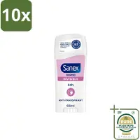 Sanex 10 x – Deodorant Stick – Dermo Invisible – 65 ml - Grootverpakking - Onzezichtbare Deodorantstick - Deodorantstick - Onzichtbare Deodorant - Huidvriendelijke Deodorant - Frisheid