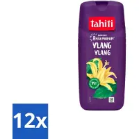 Tahiti 12 x – Douchegel – Ylang Ylang - 315 ml - Douchegel - Ylang Ylang Douchegel - Douchegel Voor Huidverzorging - Exotische Geur Douchegel - Milde Douchegel