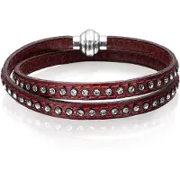Sif Jakobs JEWELLERY AREZZO BORDEAUX BRACELET W/ZIRKONIA 38CM SJ-BR2359-BD/CZ/38.