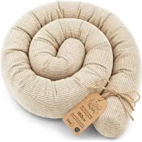 Totsy Baby Zijslaper kussen Lichaamskussen 150 cm Corduroy - Lang kussen bed rol slaapkussen nek rol Decoratie voor kinderkamer Oeko-Tex certificaat Beige C