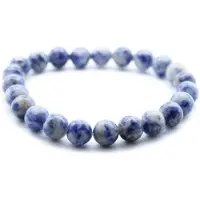 Ancient Wisdom Sodaliet Edelsteen Armband – Elastische Kralenarmband – Natuursteen – Dames & Heren
