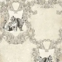 Profhome Dieren patroon behang 335431-GU vliesbehang licht gestructureerd met luipaard-print mat grijs crèmewit zwart 5,33 m2