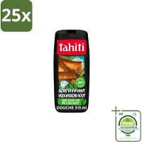 Tahiti 25 x – Douchegel – Tropenhout Vegan - 315 ml - Grootverpakking - Douchegel Tropisch Hout - Vegan Douchegel - Natuurlijke Douchegel - Houtgeur Douchegel - Energieke Douchegel
