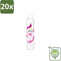 Dove 20 x – Deodorant Spray – Glow Up – 200 ml - Grootverpakking - Anti-transpirant Spray - Zweetvermindering - Geurvermindering - Fris - Bloemig