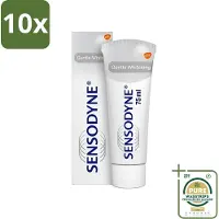 Sensodyne 10 x - Tandpasta - Gentle Whitening - Voor Gevoelige Tanden - 75 ml - Grootverpakking - Gevoelige Tanden - Tandpasta - Witte Tanden - Tandglazuur - Verkleuringen