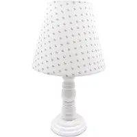 Clayre & Eef tafellamp, wit, hout
