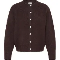 Ichi Gebreid vest 'IHBELABLUE' donkerbruin