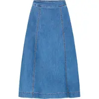 Fransa Rok blauw denim