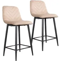DS4U - Gaby barkruk 65 cm - Set van 2 - Champagne - Velvet