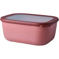 Mepal Meal prep bakje - Magnetronschaal - Cirqula rechthoekig 3000 ml - Vivid mauve - Vershoudbakje - Diepvriesbakje