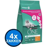 Purina One 4x - Adult Kip & Verse Groenten - Kattenvoer Droogvoer - 1,5 kg