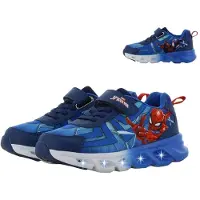 Leomil Spiderman - Schoenen voor jongens met lichtjes - Sneakers voor kinderen met klittenband - Lichtgevende kindersneaker - Maat 32 - Blauw