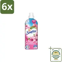 Soupline – Wasverzachter – Japanse Tuin – 950 ml - Voordeelverpakking - 6 stuks - Zachte wasgoed - Geur