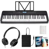 Finesse Keyboard Piano - MIDI & Bluetooth - Sustain Pedaal - 61 Keys - Digitale Piano - Elektrische Piano - Kind