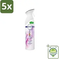 Febreze 5 x Spray - Zero % - Orchidee - Luchtverfrisser - 300ml - Grootverpakking - Luchtverfrisser - Orchidee Geur - Geurverwijderaar - - Natuurlijke Geur