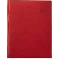 Brepols bureau agenda 2027 - OPTIVISION LARGE [0.117] - CLASSICA - Bureau agenda - 1 week op 2 pagina's - Weekoverzicht - Rood - 17.1 x 22 cm