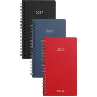 Brepols agenda 2027 - NOTAVISION [0.754] - POLYPROP - Zakagenda - 1 week op 2 pagina's - Weekoverzicht - Wire-O - Zwart - 8.9 x 16 cm