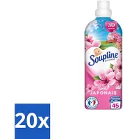 Soupline 20 x – Wasverzachter – Japanse Tuin – 950 ml - Wasverzachter - Zachte Wasgoed - Geur - Japanse Tuin - Rustgevende Geur
