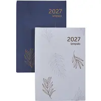 Brepols agenda 2027 - DELTA [0.834] - TROPICAL FLOWERS - Zakagenda - 1 week op 2 pagina's - Weekoverzicht - Donkerblauw - 8.1 x 12 cm/Klein formaat!!