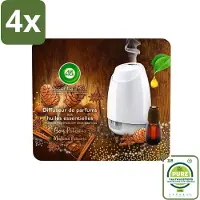 Air Wick Essential Mist - Starterkit - Edelhout - 20ml - Voordeelverpakking - 4 stuks - Geurverspreider - Essentiële oliën