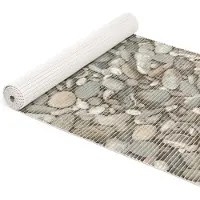 ANRO Badmat Stenen Wit 65x280cm Antislip Douchemat Afwasbaar Sneldrogend