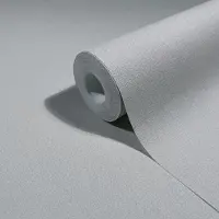 Whisper Behang - Uni - Linnenstructuur - Grijs - Japandi - Vliesbehang - Woonkamer Slaapkamer - 0,53 x 10,05 M -