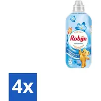 Robijn 4 x – Wasverzachter – Morgenfris – 1,1 L - Wasverzachter - Wasverzachter Morgenfris - Wasverzachter Voor Kleding - Wasverzachter Fris - Wasverzachter Voor Textiel