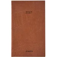 Brepols bureau agenda 2027 - BREFORM [0.516] - LUCCA - Bureau agenda - 1 dag op 1 pagina - Dagoverzicht - Bruin - 10 x 16.5 cm