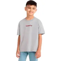 Levi's Kids T-shirt met backprint - grijs Jongens Katoen Ronde hals Backprint - maat 164